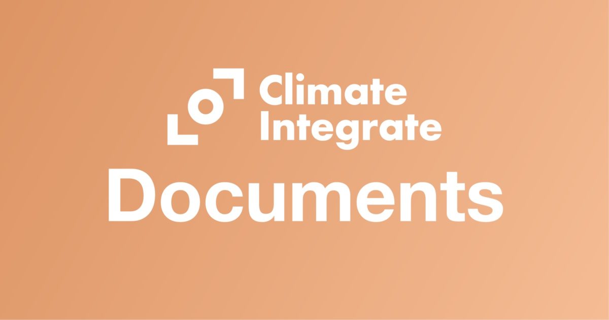 Climate Integarte " Documents"