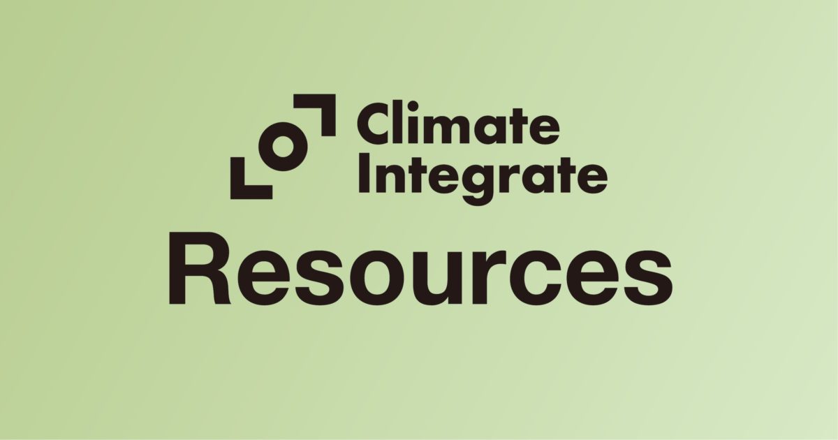 Climate Integarte " Resources"